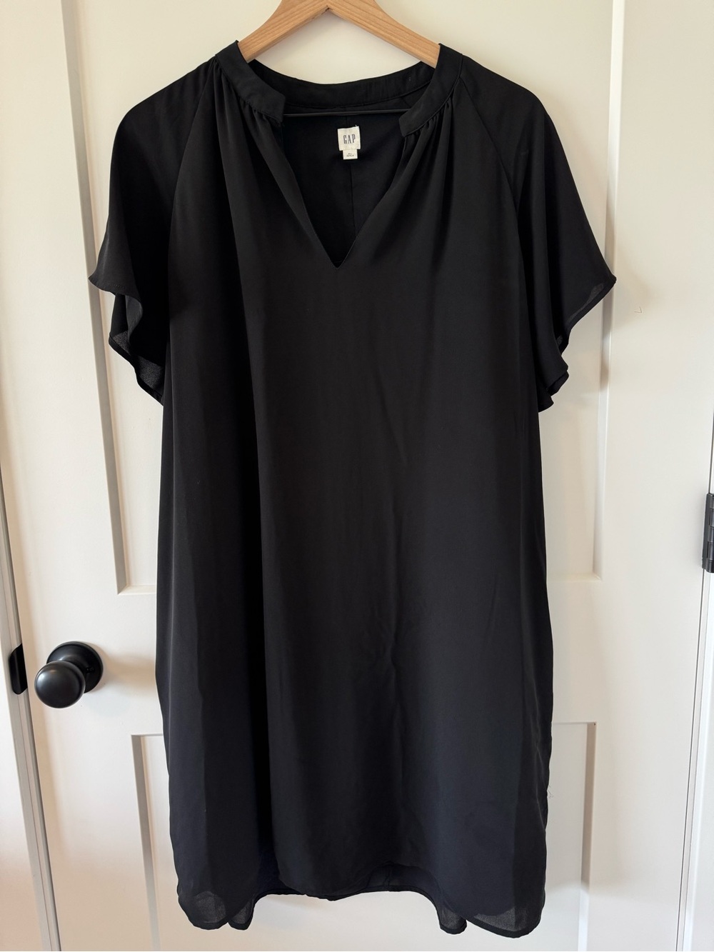 GAP Black Flutter Sleeve Dress Size XL